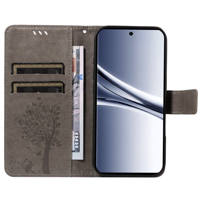 Bőrtok Xiaomi Redmi Note 15 5g Macska És Fa Minta