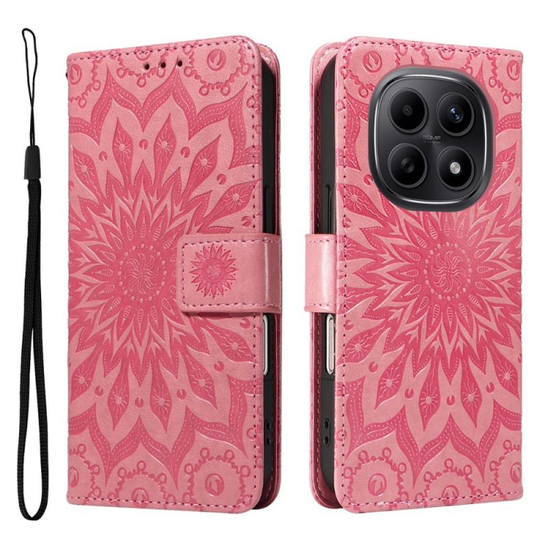 Bőrtok Xiaomi Redmi Note 15 5g Napraforgóminta