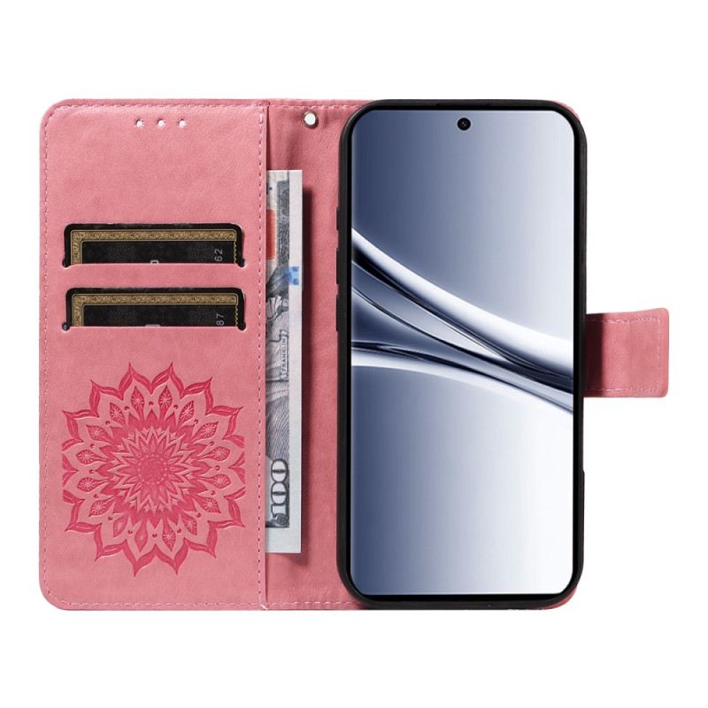 Bőrtok Xiaomi Redmi Note 15 5g Napraforgóminta