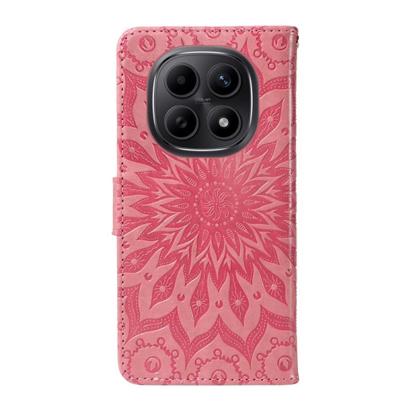 Bőrtok Xiaomi Redmi Note 15 5g Napraforgóminta