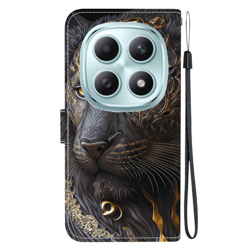 Bőrtok Xiaomi Redmi Note 15 5g Oroszlánarany