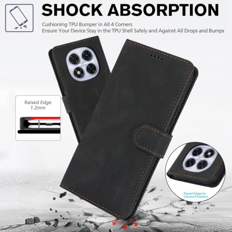 Bőrtok Xiaomi Redmi Note 15 5g Retro Velúr Hatású