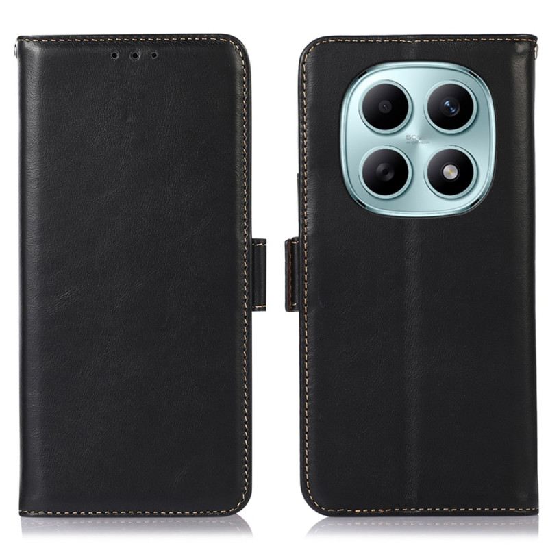 Bőrtok Xiaomi Redmi Note 15 5g Rfid-blokkoló Valódi Bőr