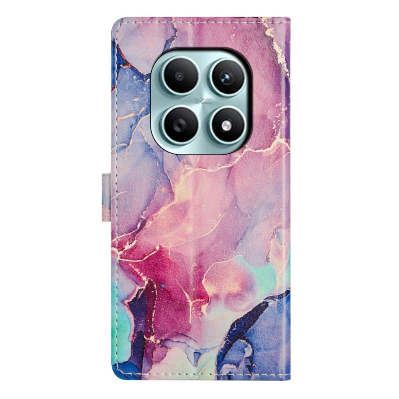 Bőrtok Xiaomi Redmi Note 15 5g Rózsaszín És Zöld Márvány