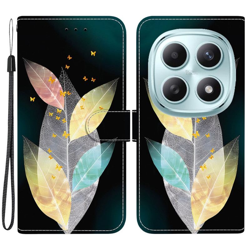 Bőrtok Xiaomi Redmi Note 15 5g Színes Levelek