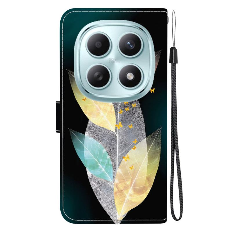 Bőrtok Xiaomi Redmi Note 15 5g Színes Levelek