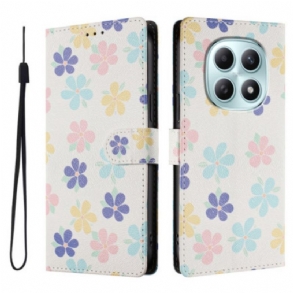 Bőrtok Xiaomi Redmi Note 15 5g Színes Virágok