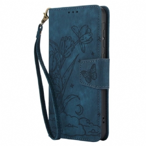 Bőrtok Xiaomi Redmi Note 15 5g Virágok És Pillangók