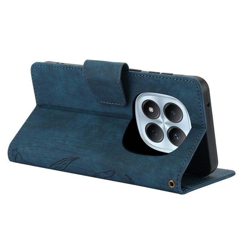 Bőrtok Xiaomi Redmi Note 15 5g Virágok És Pillangók