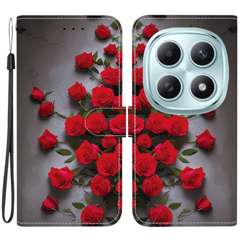 Fliptok Xiaomi Redmi Note 15 5g Vörös Rózsák