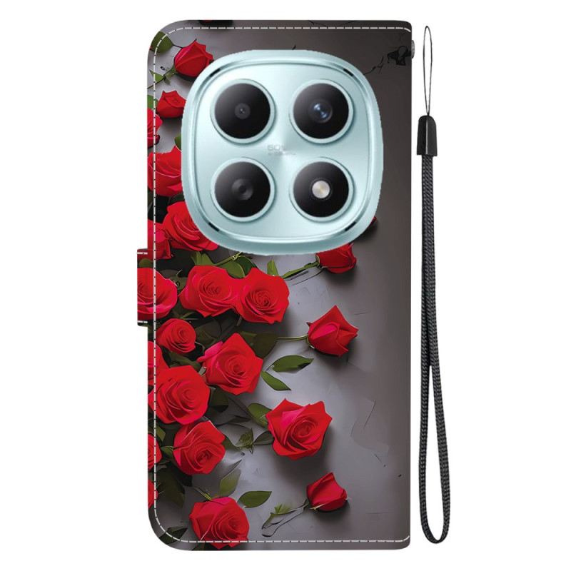 Fliptok Xiaomi Redmi Note 15 5g Vörös Rózsák