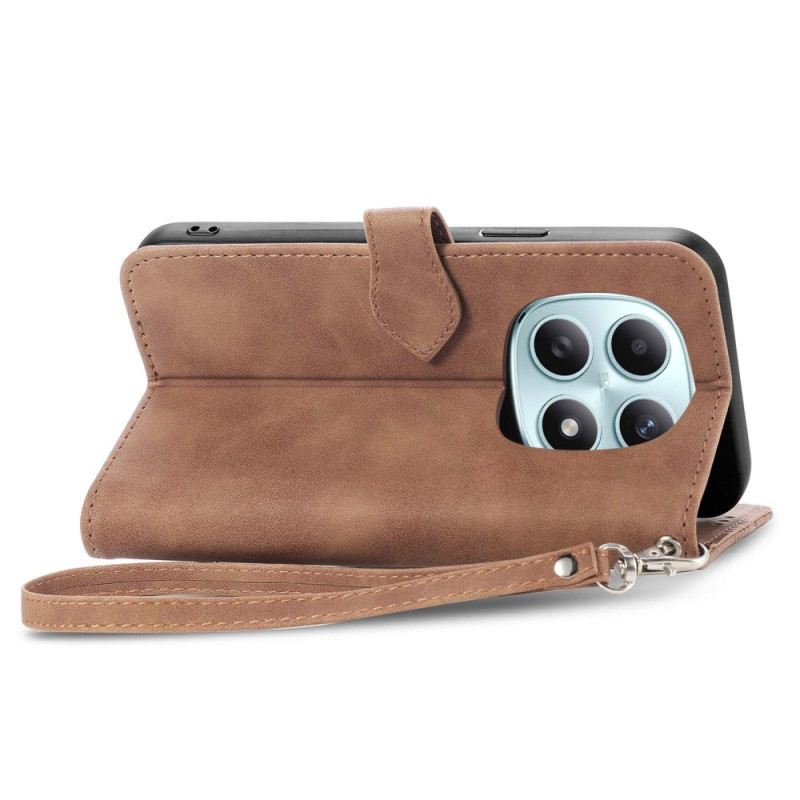 Kinyitható Bőrtok Xiaomi Redmi Note 15 5g Virágmintás Csipkeszíj