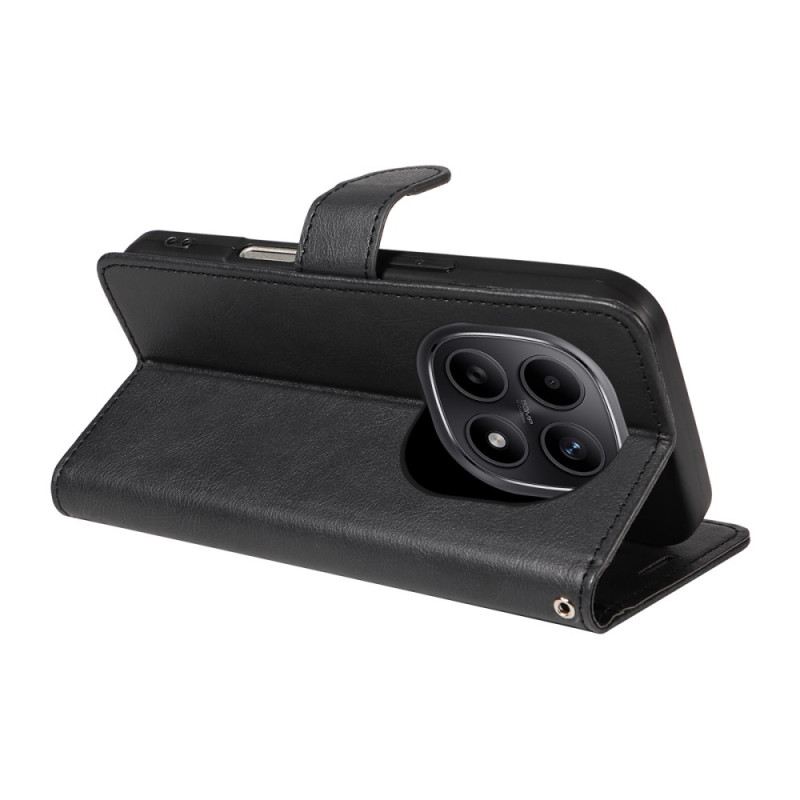 Kinyitható Tokok Xiaomi Redmi Note 15 5g Egyszínű Bőrhatású