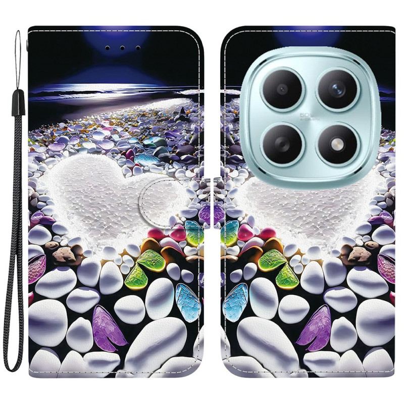 Kinyitható Tokok Xiaomi Redmi Note 15 5g Fehér Szív