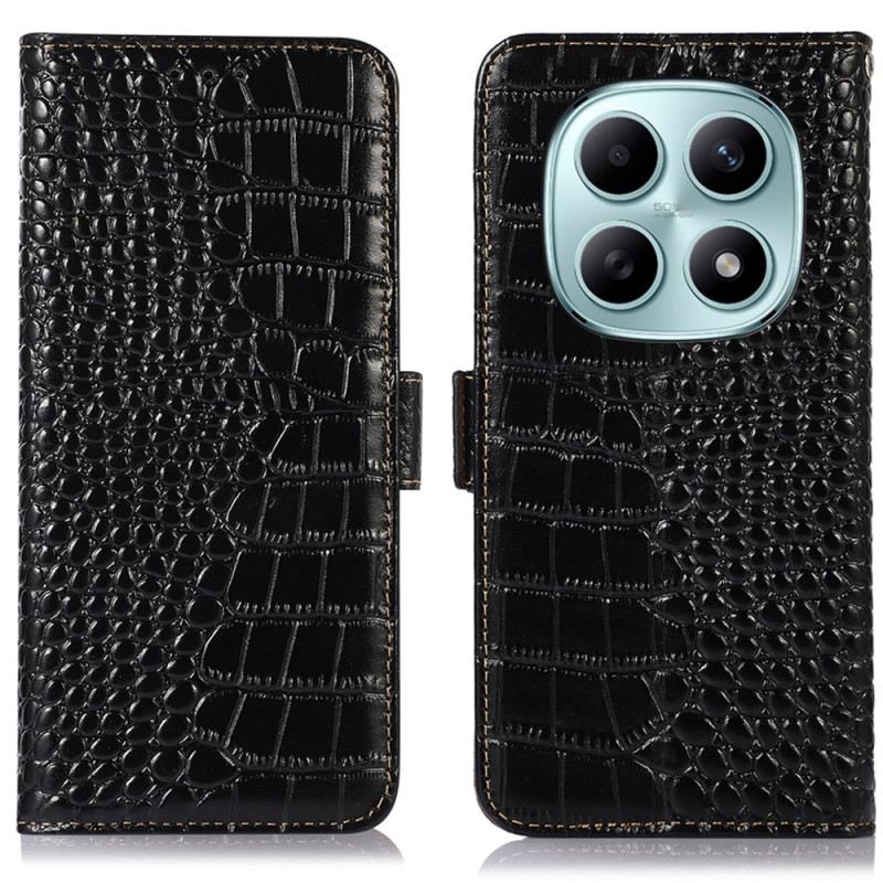 Kinyitható Tokok Xiaomi Redmi Note 15 5g Rfid-blokkoló Krokodil Textúra