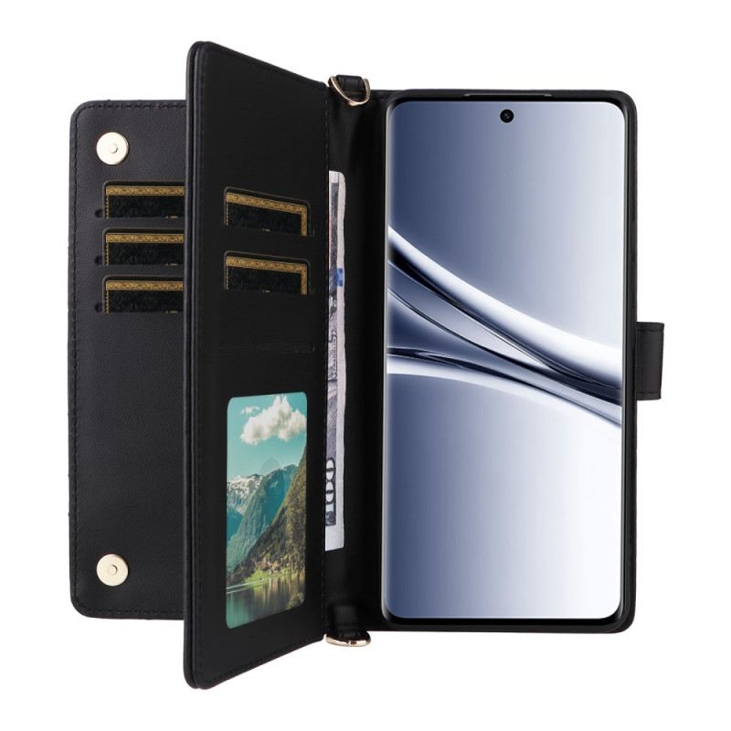 Kinyitható Tokok Xiaomi Redmi Note 15 5g Steppelt Vállpánttal És Pánttal