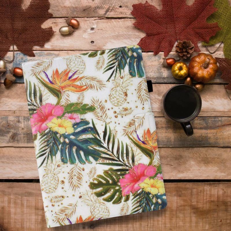 Bőrtok iPad (2025) Arany Ananász