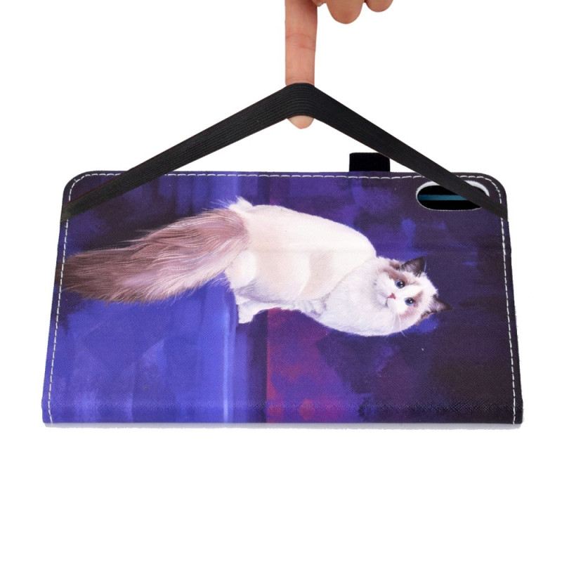 Bőrtok iPad (2025) Fehér Macska