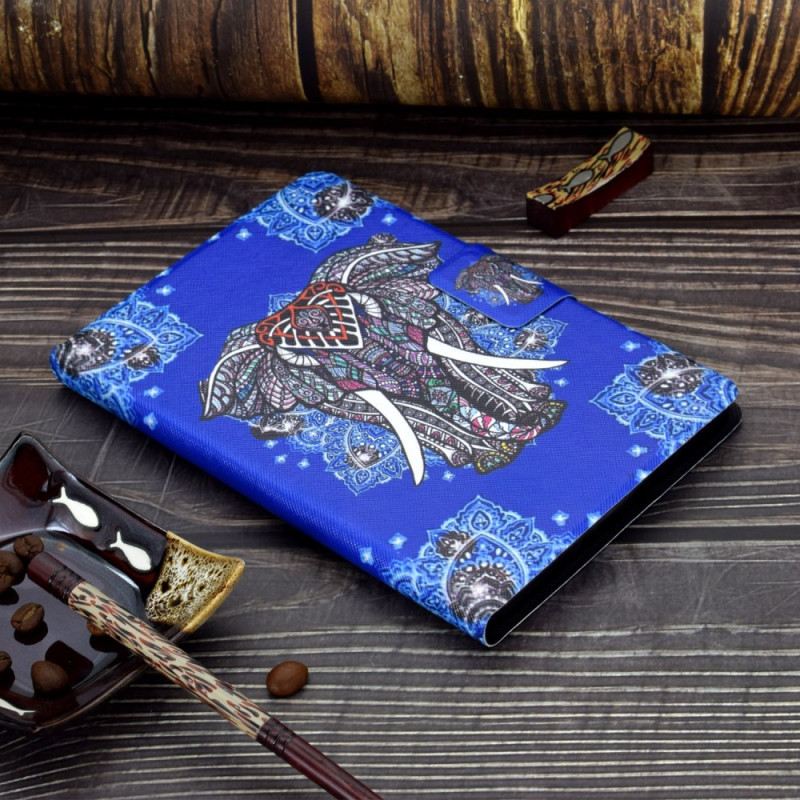 Bőrtok iPad (2025) Törzsi Elefánt