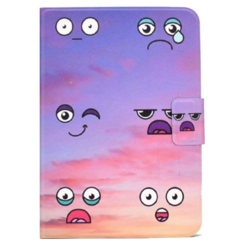 Bőrtok iPad (2025) Vicces Arcok