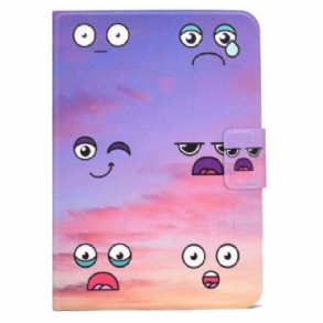 Bőrtok iPad (2025) Vicces Arcok