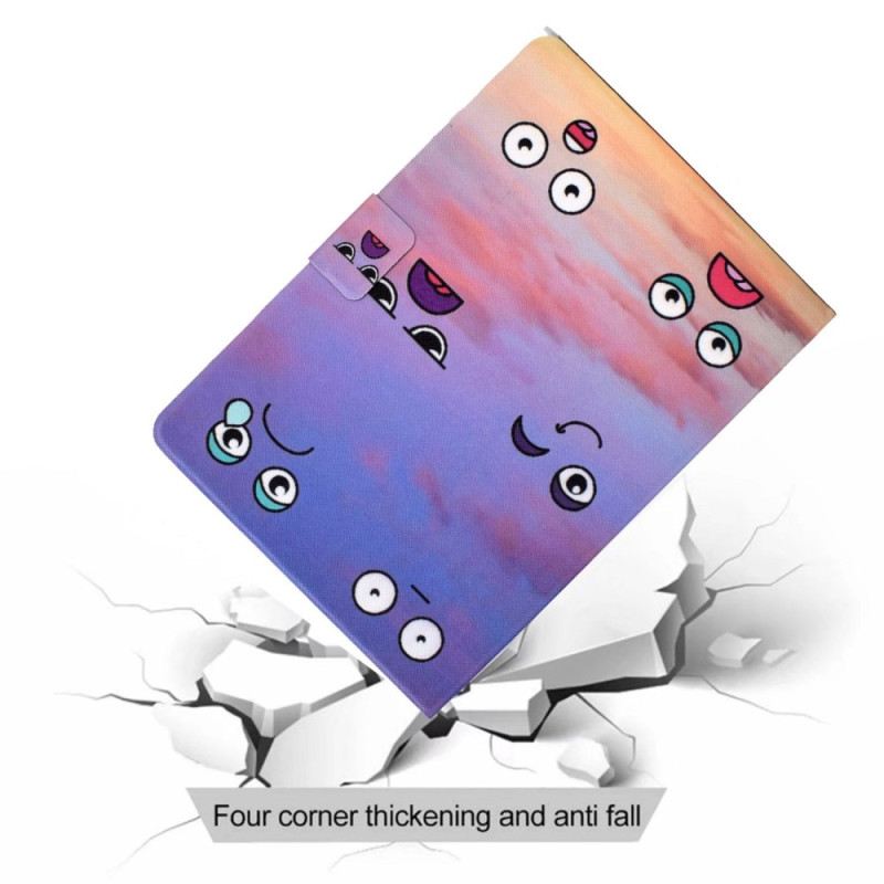 Bőrtok iPad (2025) Vicces Arcok