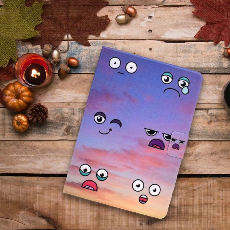 Bőrtok iPad (2025) Vicces Arcok