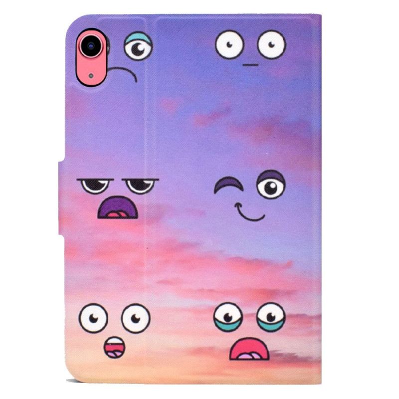 Bőrtok iPad (2025) Vicces Arcok