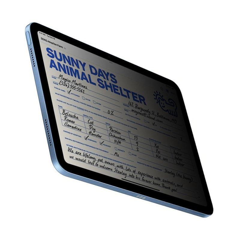 Kémprogram Elleni Védelemmel Ellátott Edzett Üveg Képernyővédő iPad (2025) / 10.9" (2022) Készülékhez