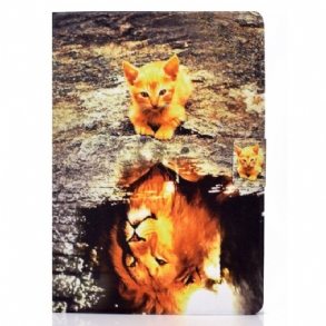 Kinyitható Bőrtok iPad (2025) Macska