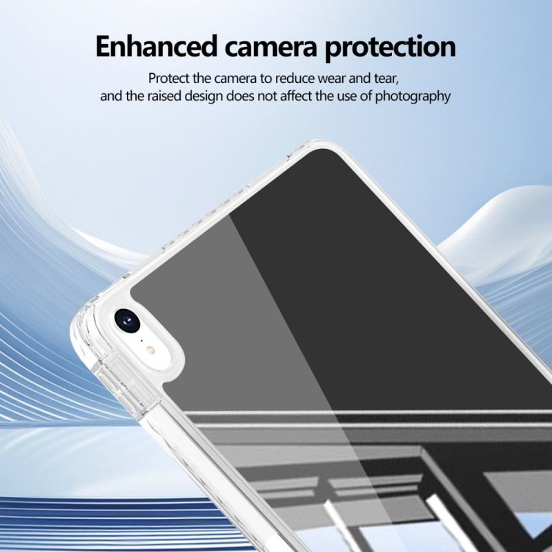 Mobiltelefon Tokok iPad (2025) Hibrid Stylus Tartóval