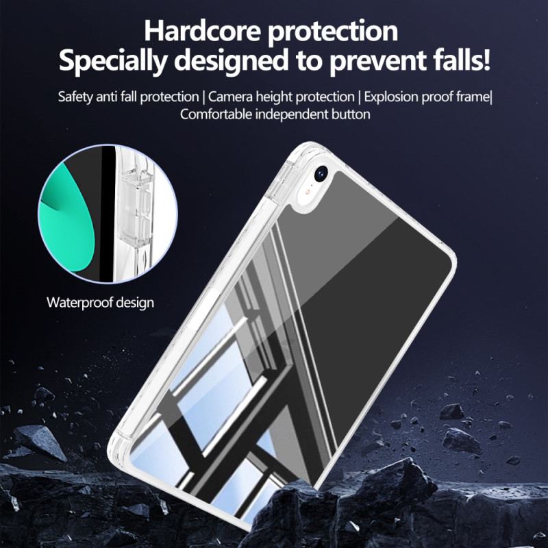 Mobiltelefon Tokok iPad (2025) Hibrid Stylus Tartóval