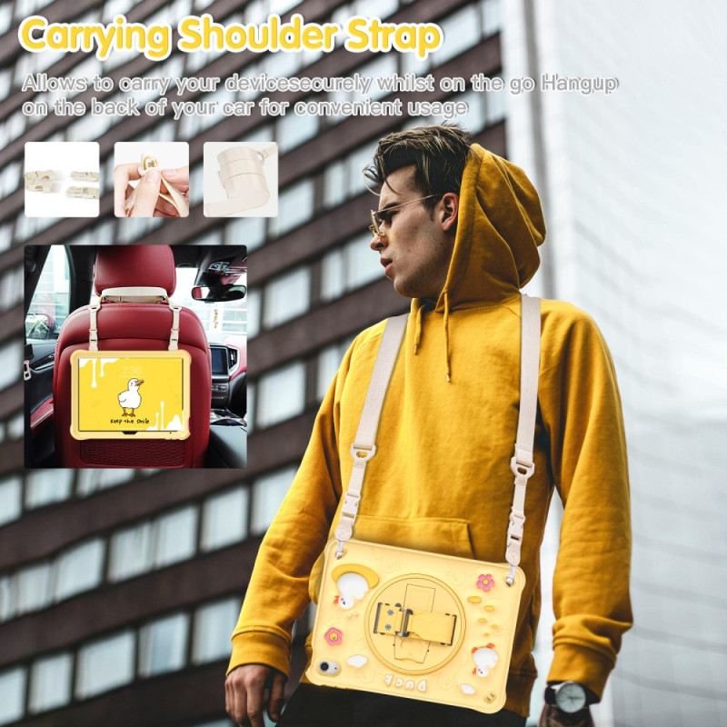 Tok iPad (2025) Gyerekeknek Való Kacsa Állvány És Vállpánt