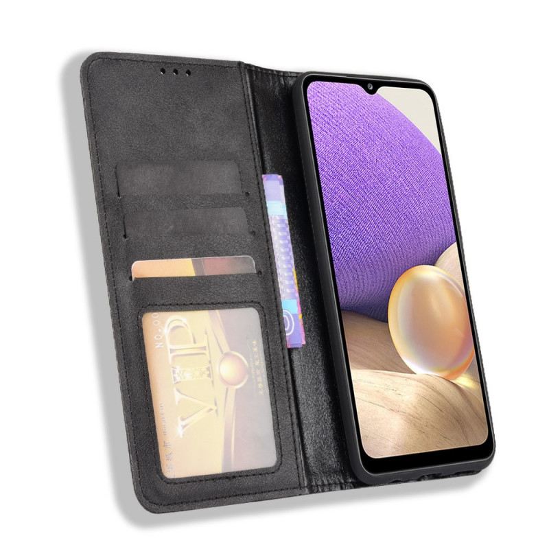 Fliptok Samsung Galaxy A13 5G / A04s Bőrtok Stilizált Vintage Bőrhatás
