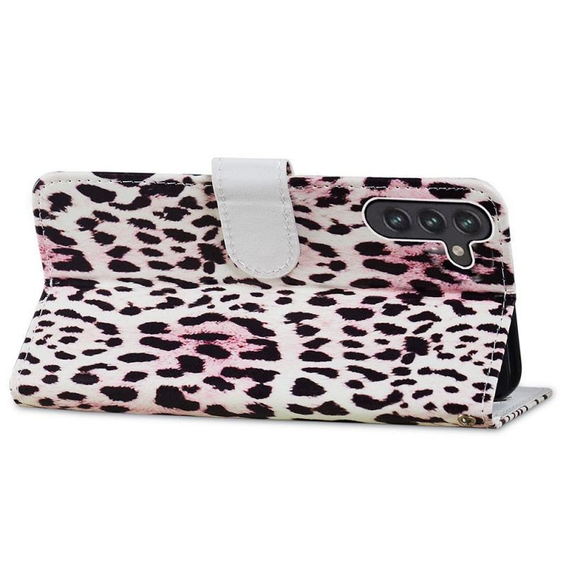 Fliptok Samsung Galaxy A13 5G / A04s Leopárd Minta