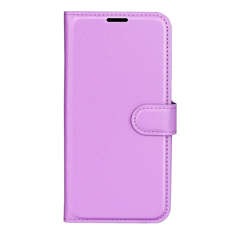 Bőrtok Oppo Reno 12 5g Klasszikus Lichi Műbőr
