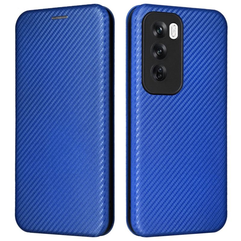 Bőrtok Oppo Reno 12 5g Szénszál