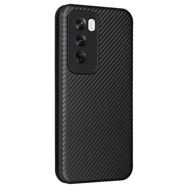 Bőrtok Oppo Reno 12 5g Szénszál