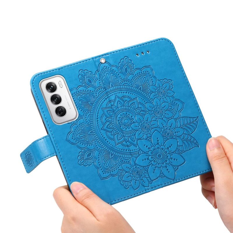 Kinyitható Tokok Oppo Reno 12 5g Mandalanyomat Pánttal