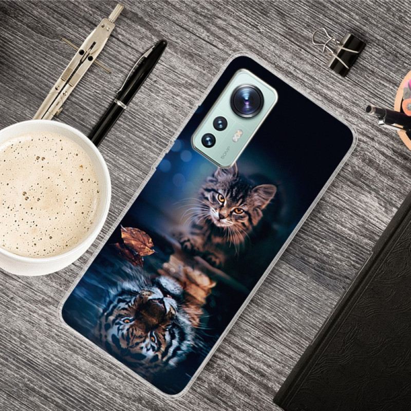 Telefontok Xiaomi 12 Pro Figyelmes Macska Szilikon
