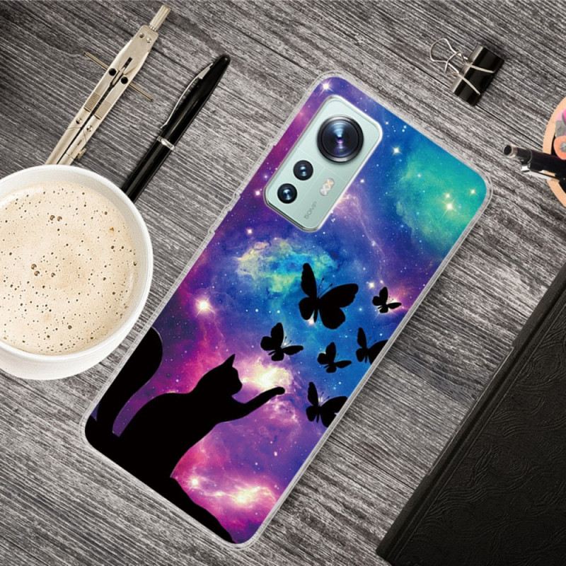 Tok Xiaomi 12 Pro Szilikon Macska És Pillangók
