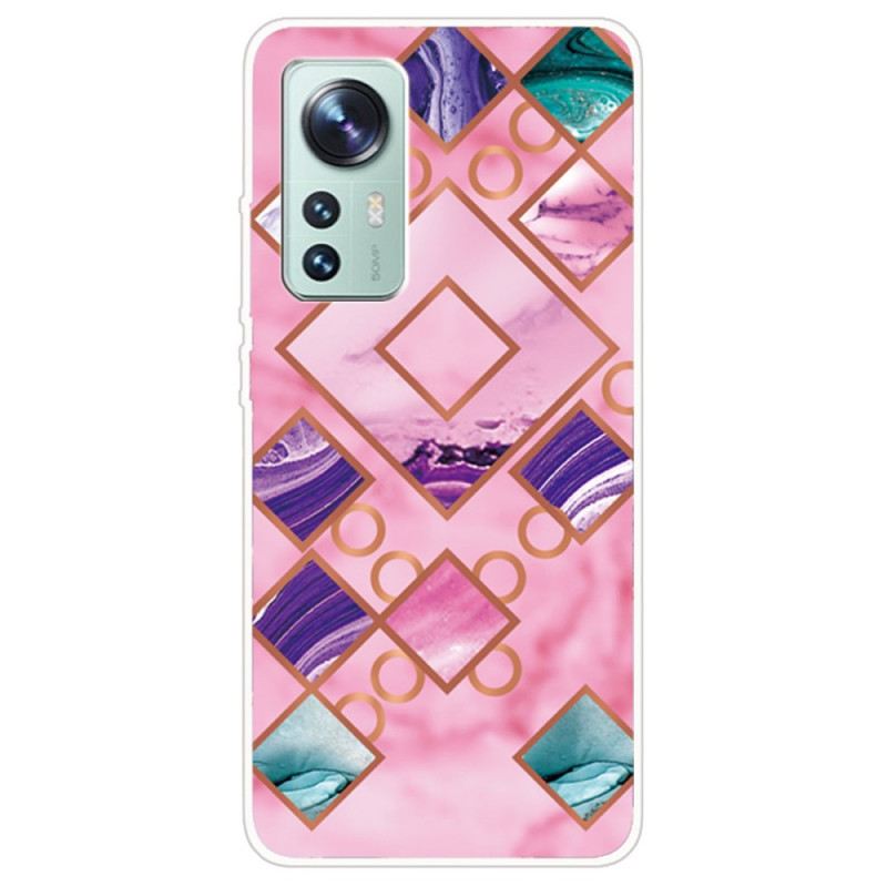 Tok Xiaomi 12 Pro Színes Márvány Szilikon