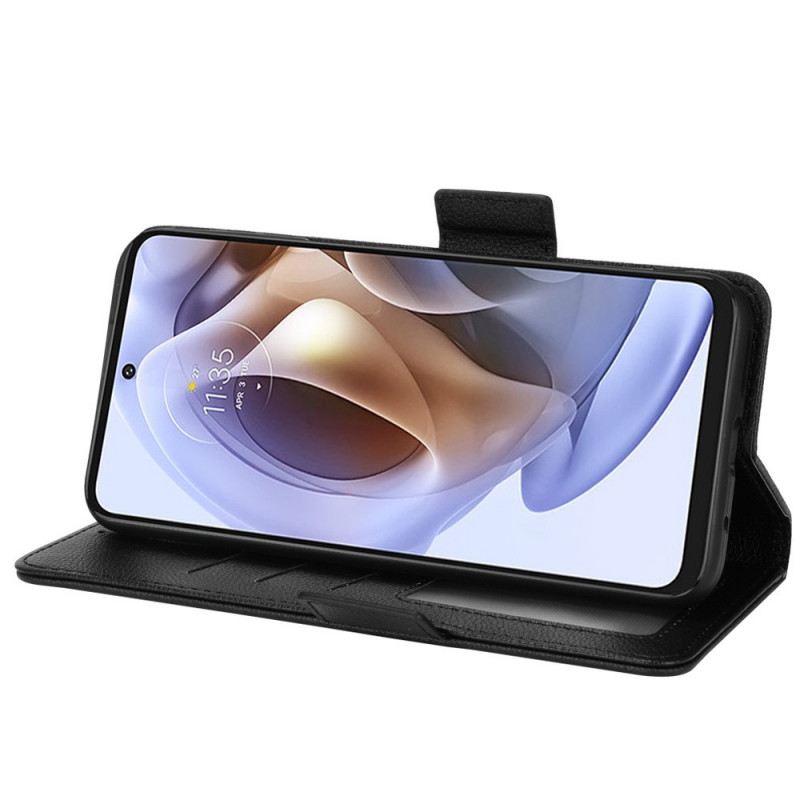 Fliptok / Bőrtok Moto G41 / G31 Flap Dupla Licsi Új Színek
