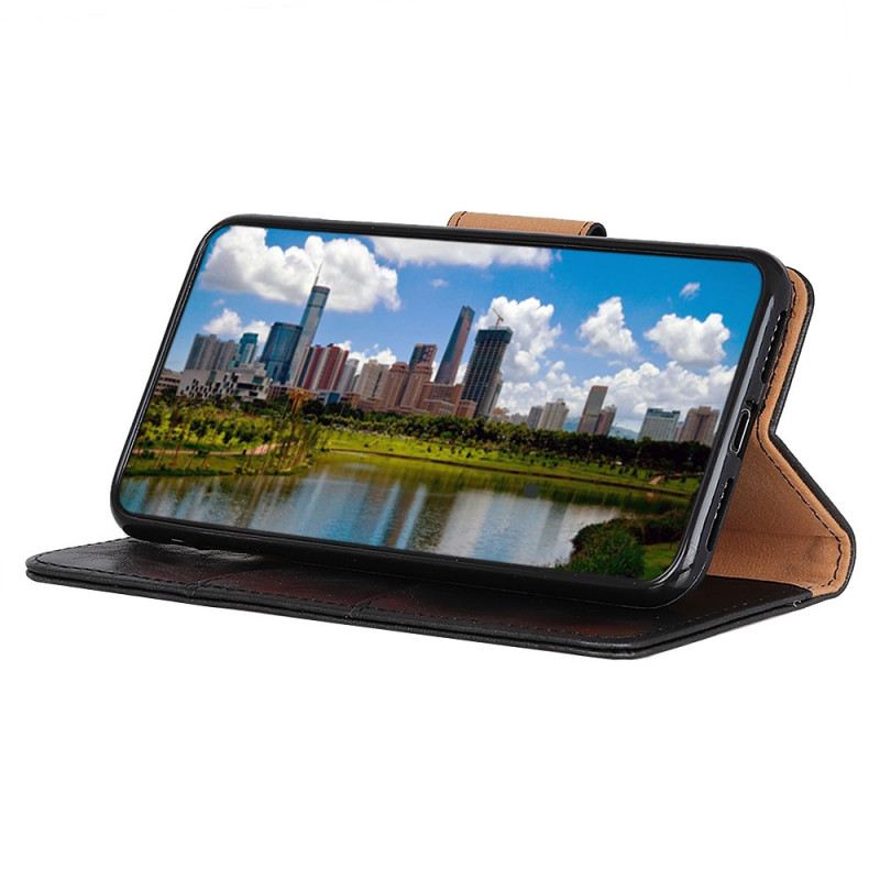 Fliptok / Bőrtok Moto G41 / G31 Hasított Bőr Megfordítható Kapocs