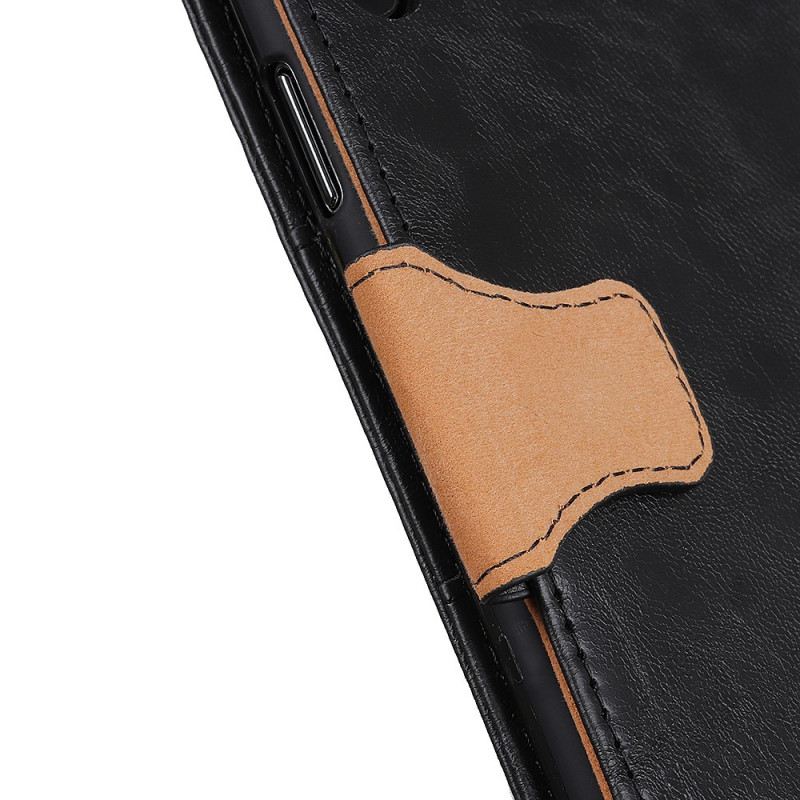 Fliptok / Bőrtok Moto G41 / G31 Hasított Bőr Megfordítható Kapocs