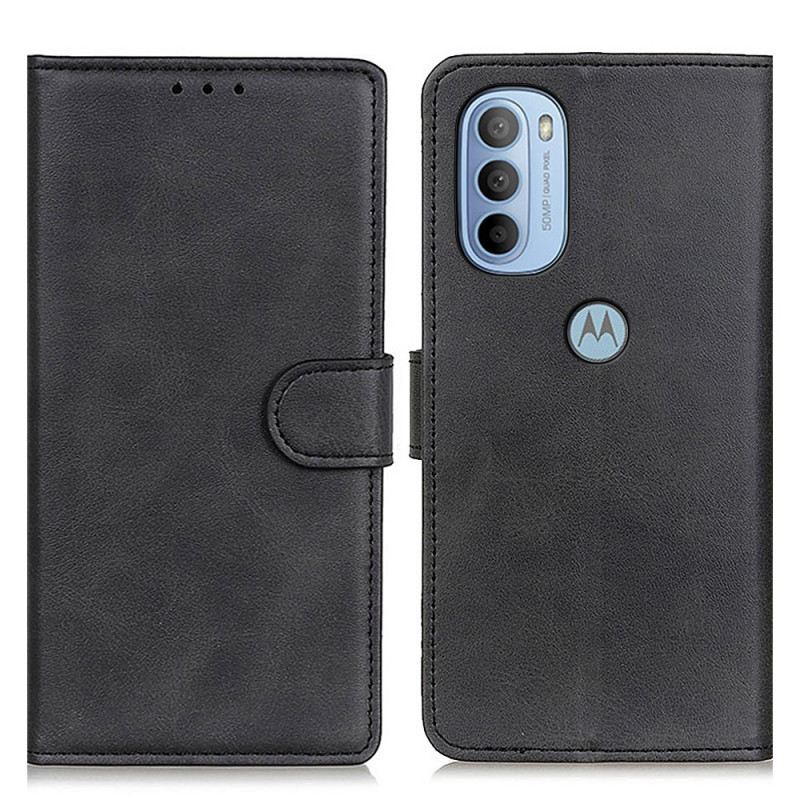 Fliptok / Bőrtok Moto G41 / G31 Matt Retro Bőr Hatás