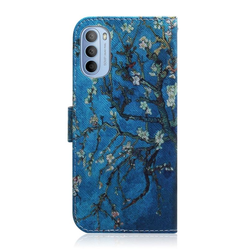 Fliptok / Bőrtok Moto G41 / G31 Virágzó Fa